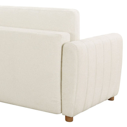 Serta - Galloway Quen Sofa Convertible Ivoty Boucle - 113A010IVO view 9