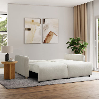 Serta - Galloway Quen Sofa Convertible Ivoty Boucle - 113A010IVO view 11