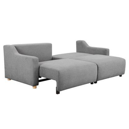 Serta - Glenmont Queen Sofa Convertible Grey - 113A009GRY view 4