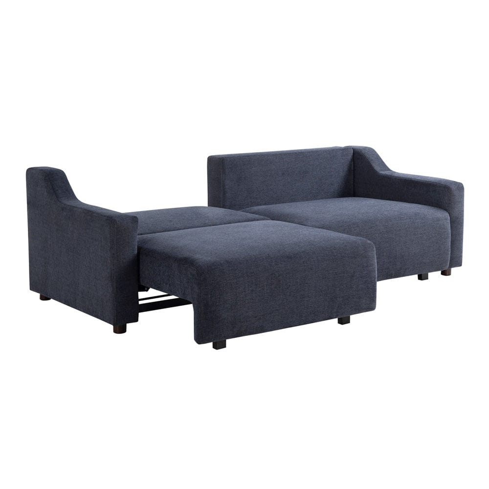 Serta - Glenmont Queen Sofa Convertible Navy Blue - 113A009NVY view 7