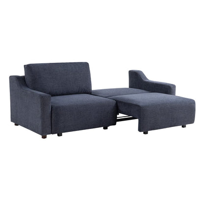 Serta - Glenmont Queen Sofa Convertible Navy Blue - 113A009NVY view 9