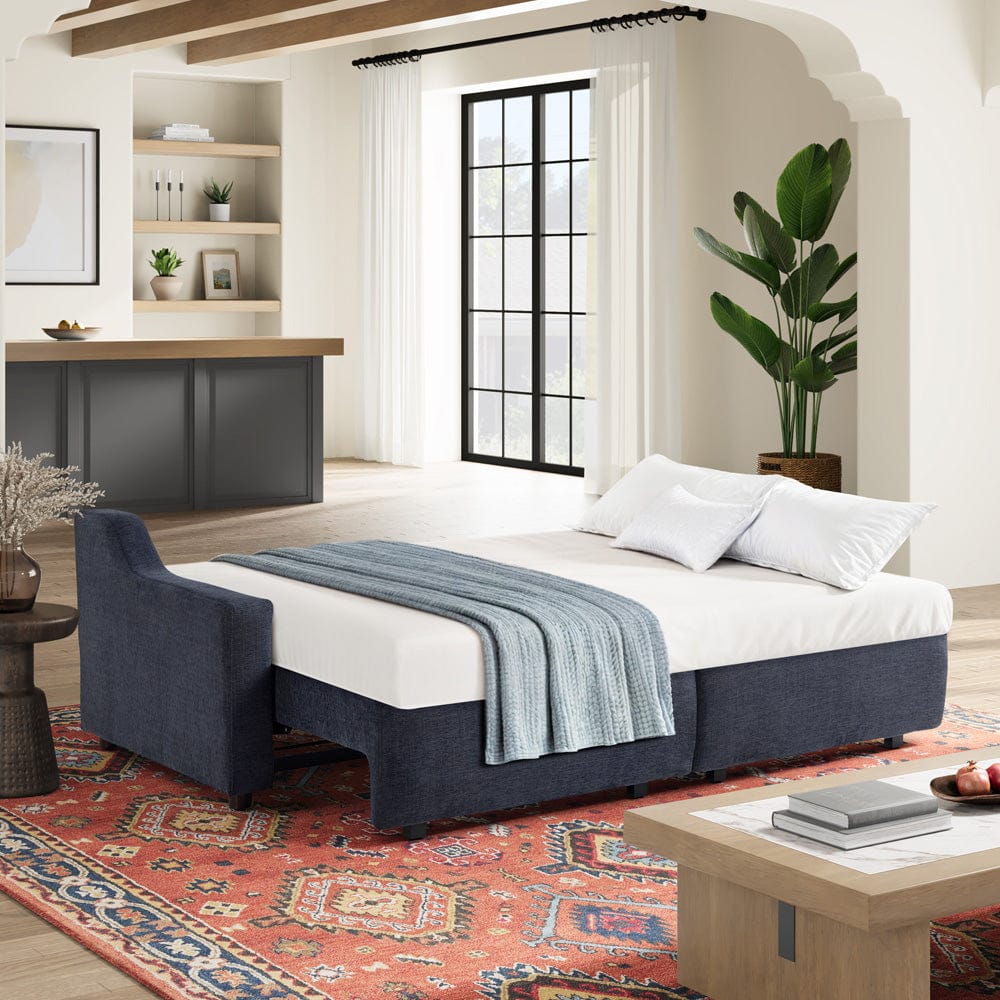 Serta - Glenmont Queen Sofa Convertible Navy Blue - 113A009NVY view 22