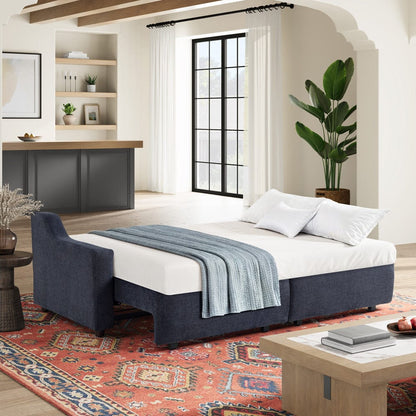 Serta - Glenmont Queen Sofa Convertible Navy Blue - 113A009NVY view 22