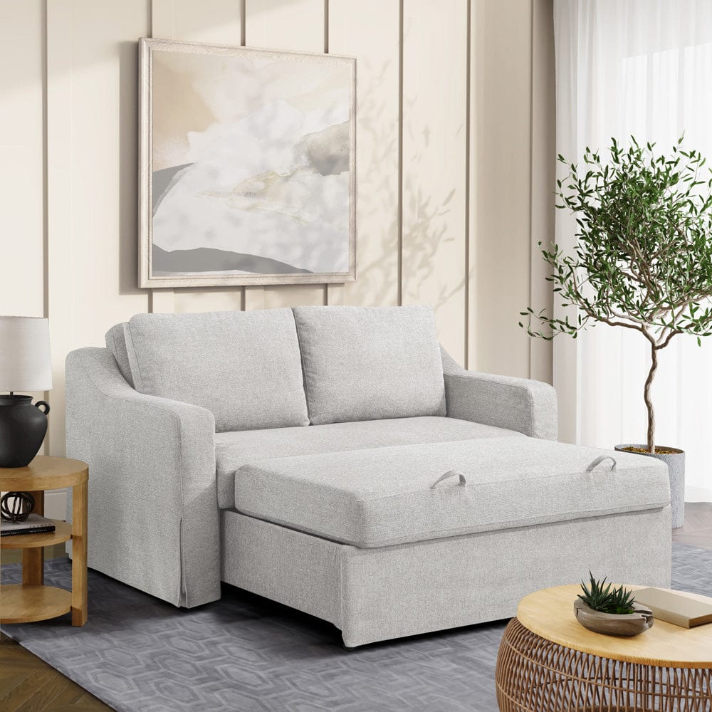 Serta - Haddington Full Loveseat Sleeper Linen - 112A012LIN view 10