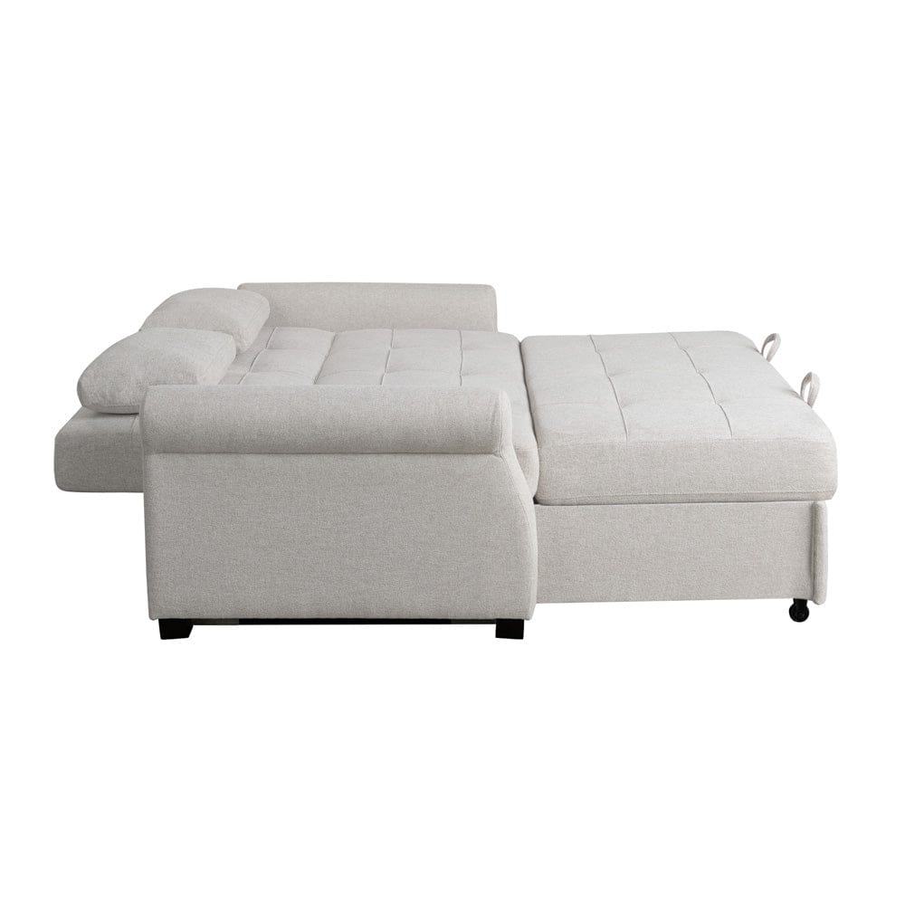 Serta - Hampton Queen Casual Convertible Oatmeal - SA-HPTSA3OAT view 10