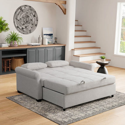 Serta - Hampton Queen Casual Convertible Oatmeal - SA-HPTSA3OAT view 21