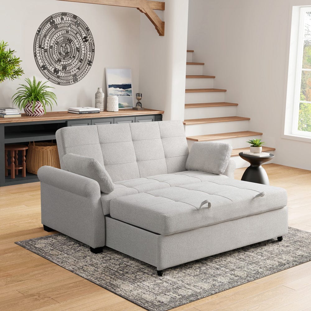 Serta - Hampton Queen Casual Convertible Oatmeal - SA-HPTSA3OAT view 22