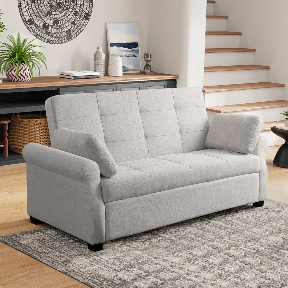 Serta - Hampton Queen Casual Convertible Oatmeal - SA-HPTSA3OAT view 23