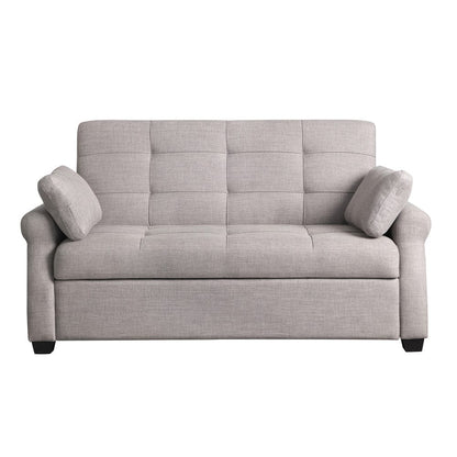 Serta - Hampton Queen Casual Convertible Steel - SA-HPTSA3STL view 4