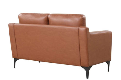 Serta - Moreland Faux Leather Loveseat, Brown by Lifestyle Solutions - 132A013BRN veiw 3