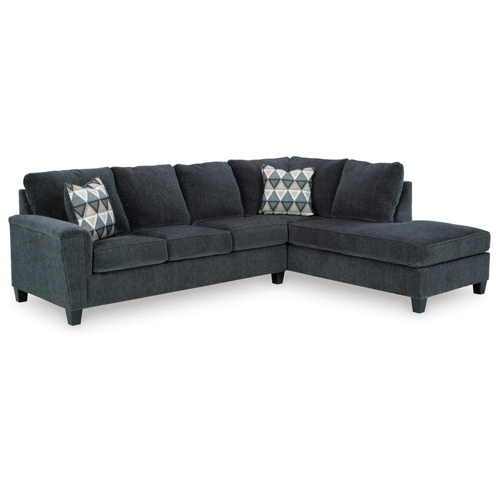 Signature Design by Ashley - Abinger Fabric 2 Piece Sectional W Chaise in Smoke veiw 1