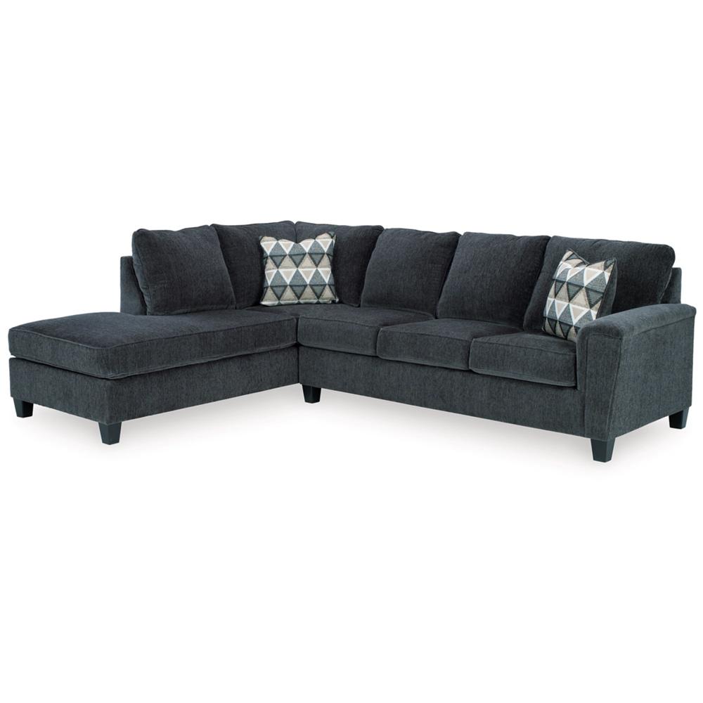 Signature Design by Ashley - Abinger Fabric 2 Piece Sectional With Chaise in Smoke veiw 1