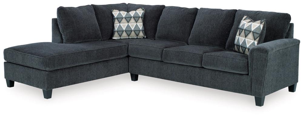 Signature Design by Ashley - Abinger Fabric 2 Piece Sleeper Sectional With Laf Corner Chaise in Smoke