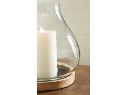 Signature Design by Ashley - Adalisen Candle Holder in Clear/Brown - A2000679 veiw 3