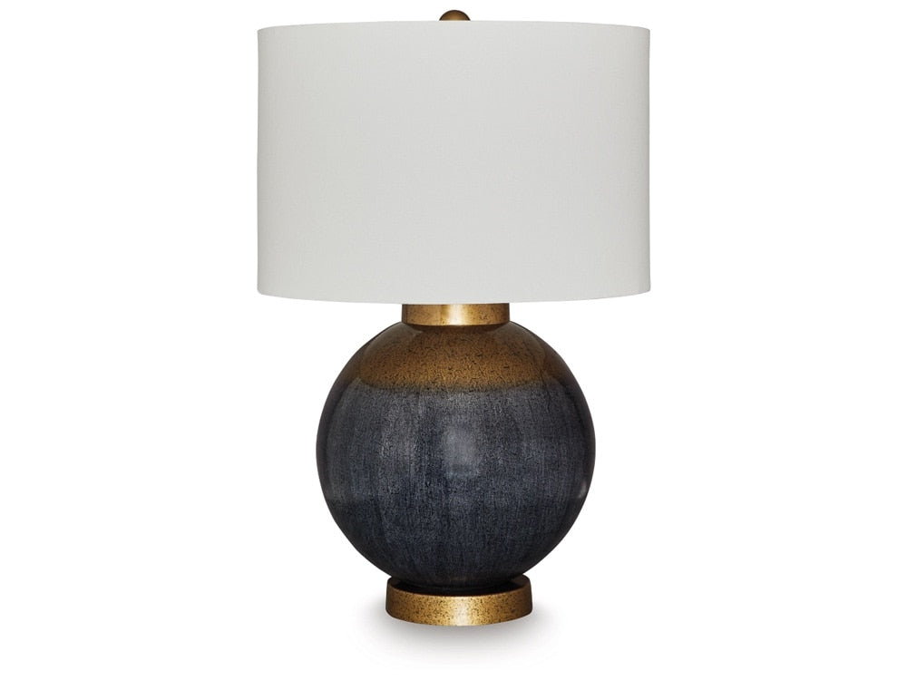 Signature Design by Ashley - Adara Metal Table Lamp in Blue/Gold Finish - L207564 veiw 1