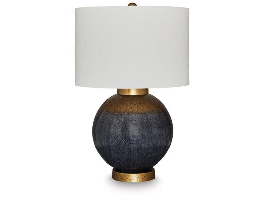 Signature Design by Ashley - Adara Metal Table Lamp in Blue/Gold Finish - L207564 veiw 1