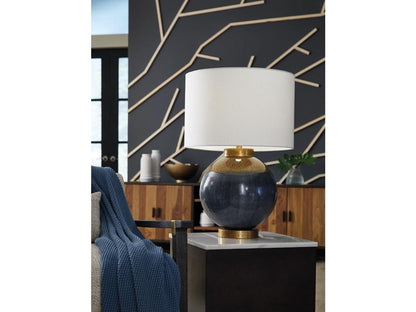 Signature Design by Ashley - Adara Metal Table Lamp in Blue/Gold Finish - L207564 veiw 2