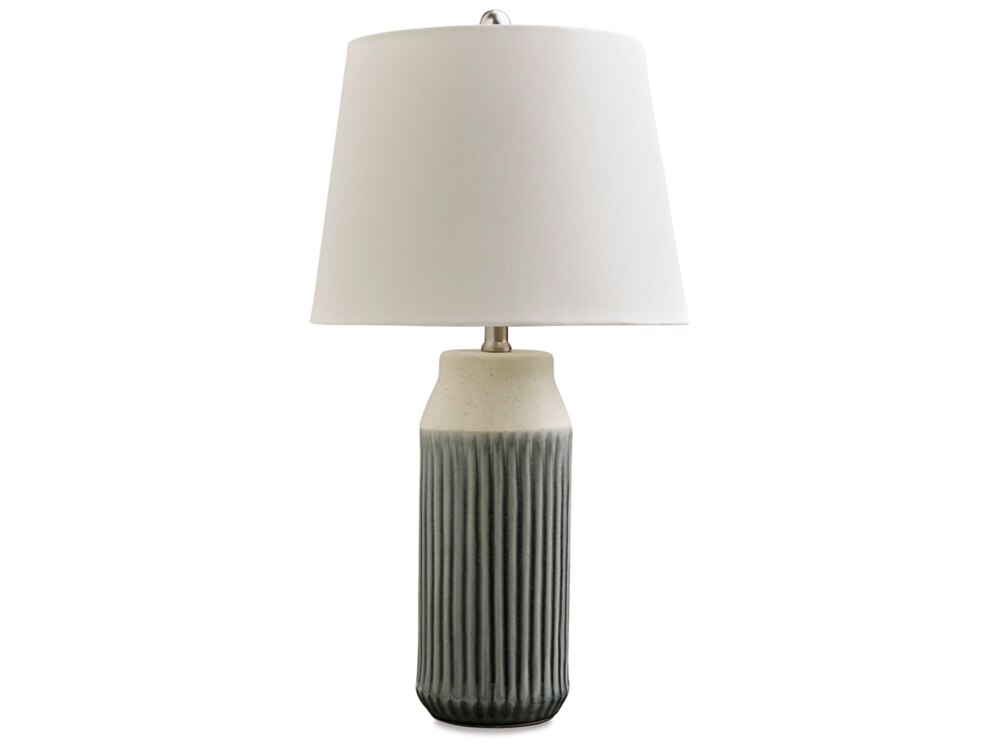 Signature Design by Ashley - Afener Ceramic Table Lamp (Set of 2) in Blue/Beige - L177984 veiw 1