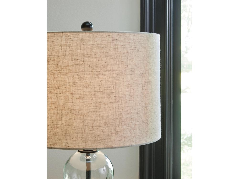 Signature Design by Ashley - Airbal Glass Table Lamp (Set of 2) in Clear/Black - L431604 veiw 3