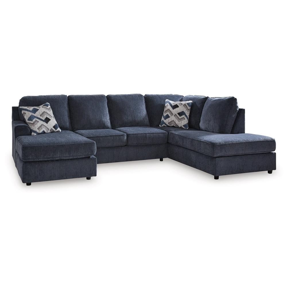 Signature Design by Ashley - Albar Place Fabric 2 Pc Sectional in Cobalt veiw 1