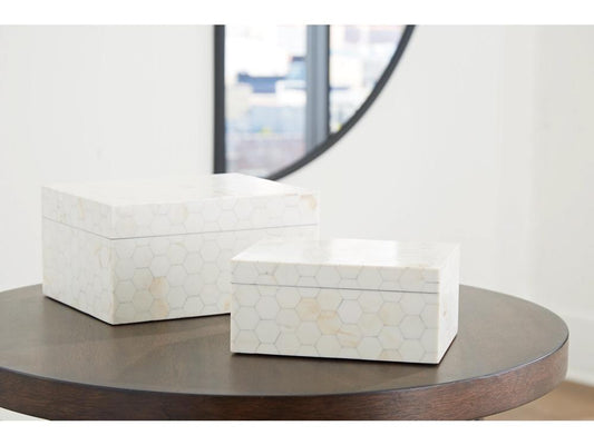 Signature Design by Ashley - Aldenburg Box (Set of 2) in Cream - A2000690 veiw 2