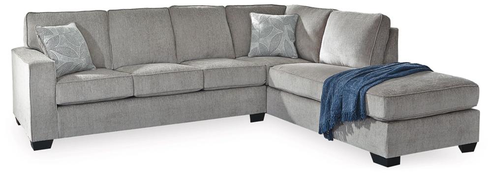 Signature Design by Ashley - Altari 2 Pc Sleeper Sectional With Chaise in Alloy veiw 1