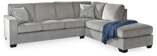 Signature Design by Ashley - Altari 2 Pc Sleeper Sectional With Chaise in Alloy veiw 1