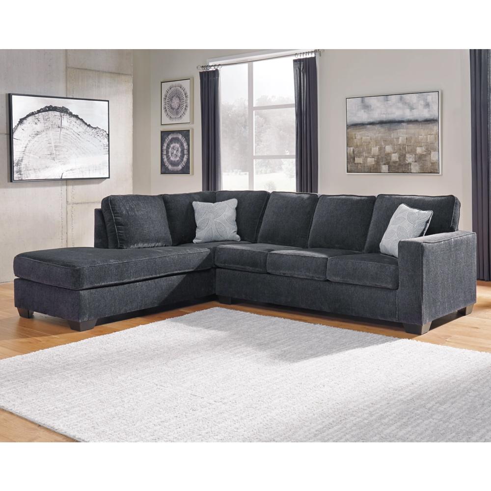 Signature Design by Ashley - Altari Fabric 2 Piece Sectional With Chaise in Slate veiw 1