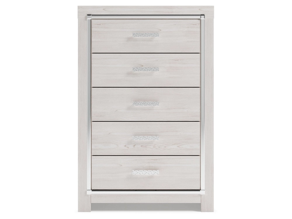 Signature Design by Ashley - Altyra Five Drawer Chest in White - B2640-46 veiw 1