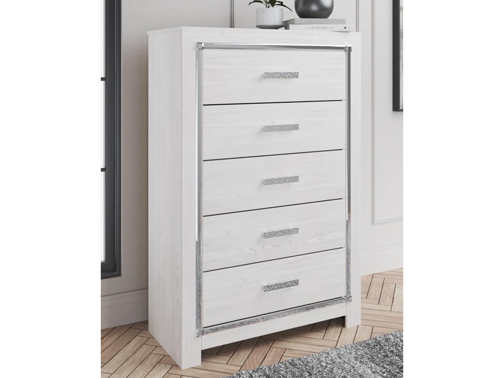 Signature Design by Ashley - Altyra Five Drawer Chest in White - B2640-46 veiw 2