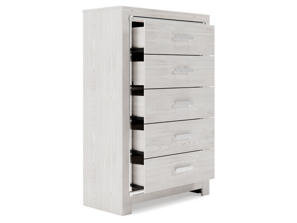Signature Design by Ashley - Altyra Five Drawer Chest in White - B2640-46 veiw 3
