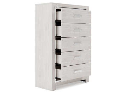 Signature Design by Ashley - Altyra Five Drawer Chest in White - B2640-46 veiw 3