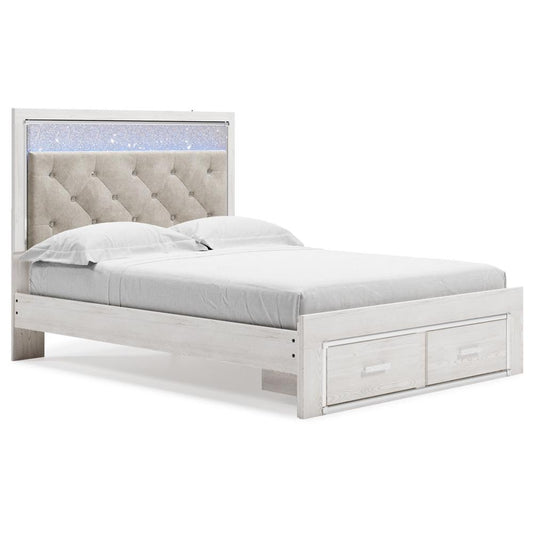 Signature Design by Ashley - Altyra Queen Upholstered Storage Bed in White veiw 1