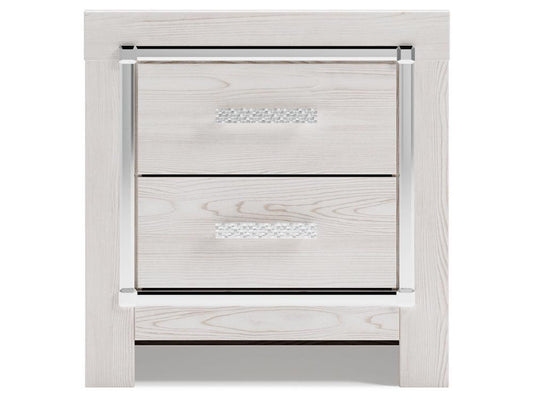 Signature Design by Ashley - Altyra Two Drawer Night Stand in White - B2640-92 veiw 1
