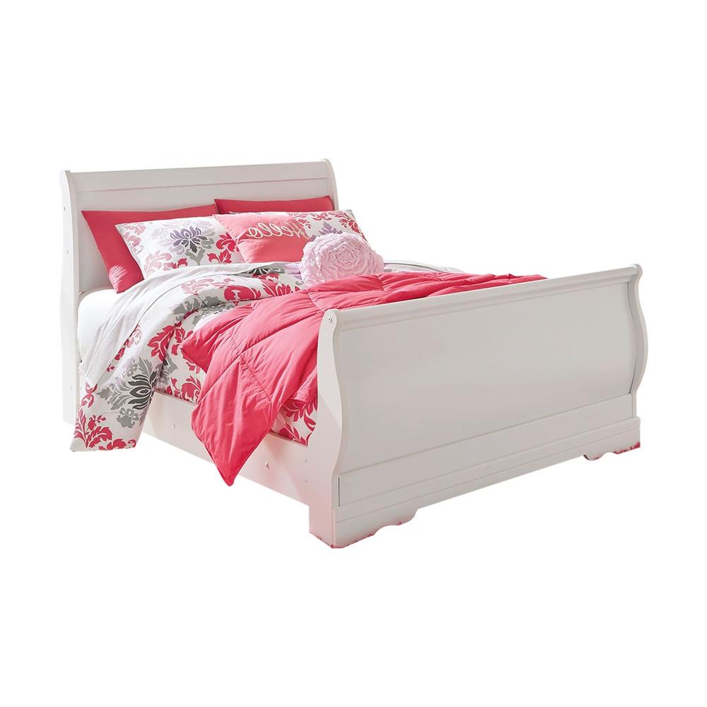 Signature Design by Ashley - Anarasia Full Sleigh Bed in White veiw 1
