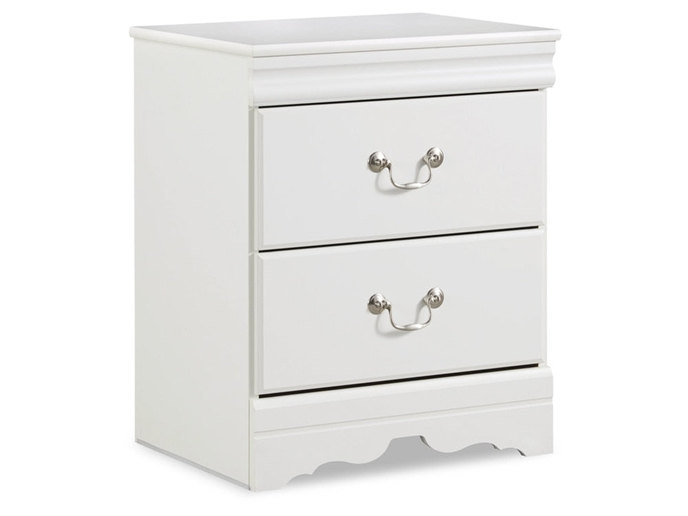 Signature Design by Ashley - Anarasia Two Drawer Night Stand in White - B129-92 veiw 1