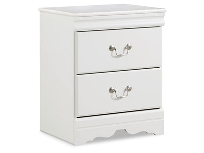 Signature Design by Ashley - Anarasia Two Drawer Night Stand in White - B129-92 veiw 1