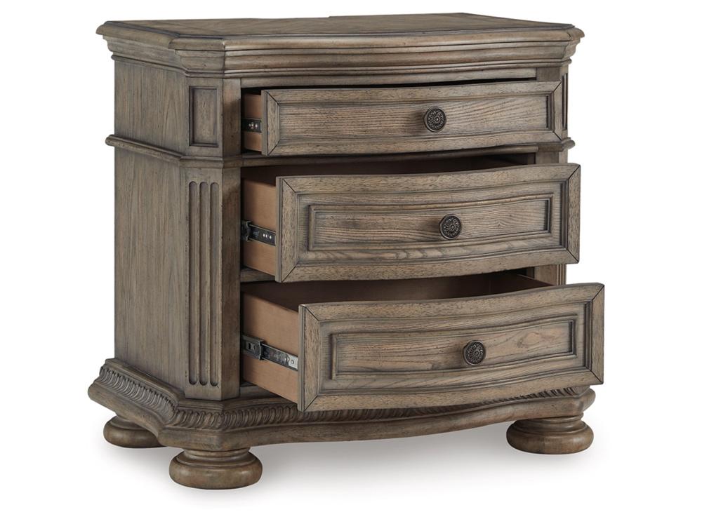 Signature Design by Ashley - Ardenfield Three Drawer Night Stand in Light Brown - B944-93 veiw 3