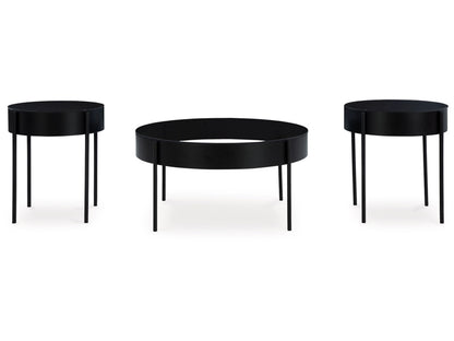 Signature Design by Ashley - Ardoline Table (Set of 3) in Black - T280-13 veiw 3