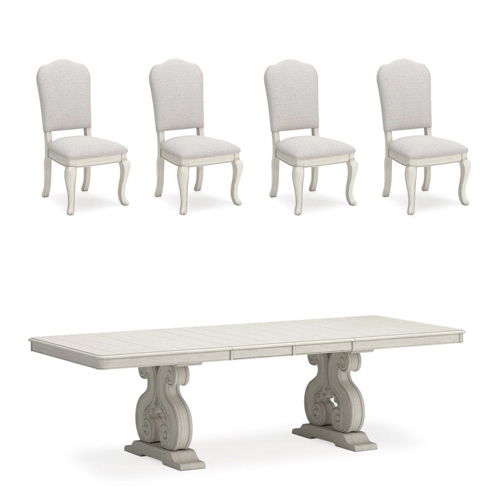 Signature Design by Ashley - Arlendyne Dining Table And 4 Chairs in Antique White veiw 1