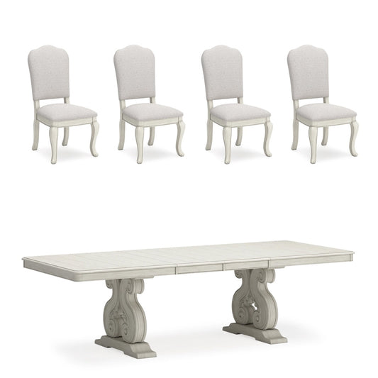 Signature Design by Ashley - Arlendyne Dining Table And 4 Chairs in Antique White veiw 1