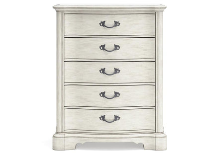Signature Design by Ashley - Arlendyne Five Drawer Chest in Antique White - B980-46 veiw 1