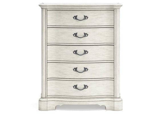 Signature Design by Ashley - Arlendyne Five Drawer Chest in Antique White - B980-46 veiw 1