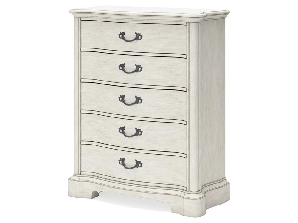 Signature Design by Ashley - Arlendyne Five Drawer Chest in Antique White - B980-46 veiw 3