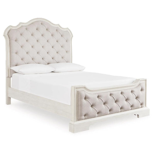 Signature Design by Ashley - Arlendyne Queen Upholstered Bed in Antique White veiw 1