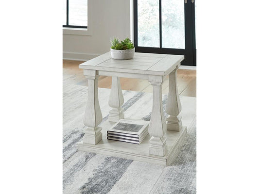 Signature Design by Ashley - Arlendyne Rectangular End Table in Antique White - T747-3 veiw 2