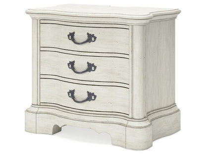 Signature Design by Ashley - Arlendyne Three Drawer Night Stand in Antique White - B980-93 veiw 3