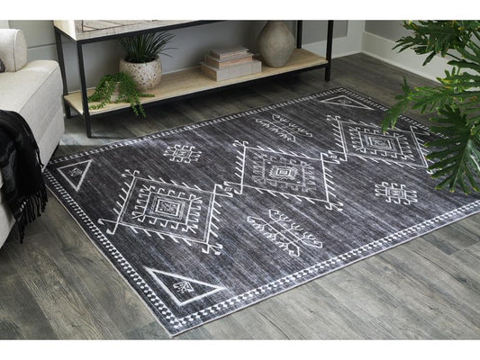 Signature Design by Ashley - Arloman Medium Rug in Black/Credam/Gray - R405932 veiw 2