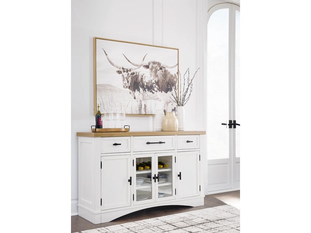 Signature Design by Ashley - Ashbryn Dining Room Server in White/Natural - D844-60 veiw 2