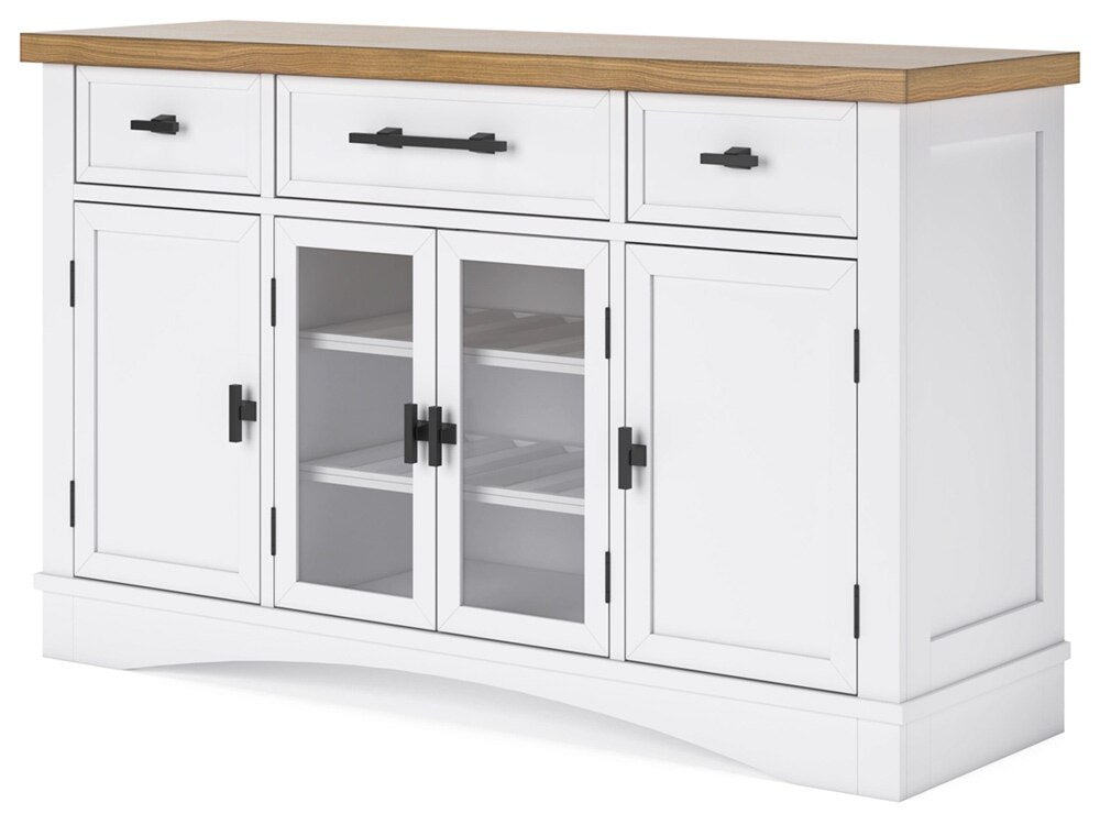 Signature Design by Ashley - Ashbryn Dining Room Server in White/Natural - D844-60 veiw 3